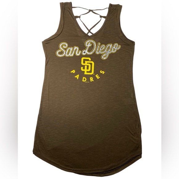 San Diego Padres Brown mini dress tunic top - Picture 1 of 8
